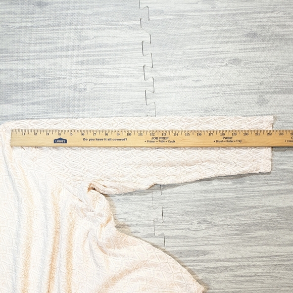 Coldwater Creek Lace, Cream Mock Turtleneck, Gothic Whimsy, Stretchy Sz 2X - Picture 7 of 10